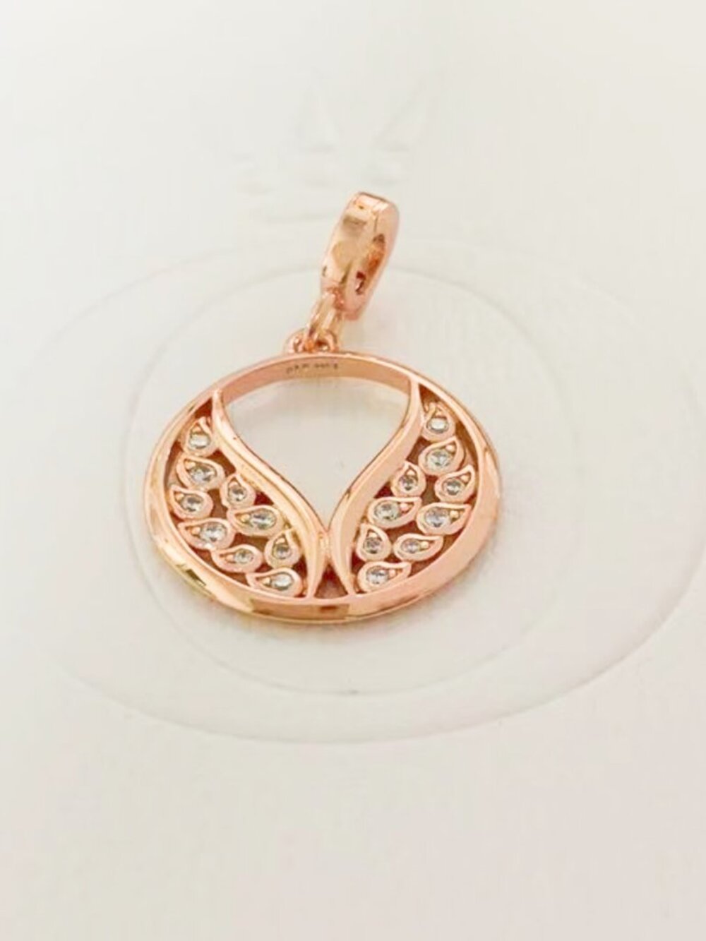 Pandora ME Burning Wings Medallion Charm Rose Gold-Plated